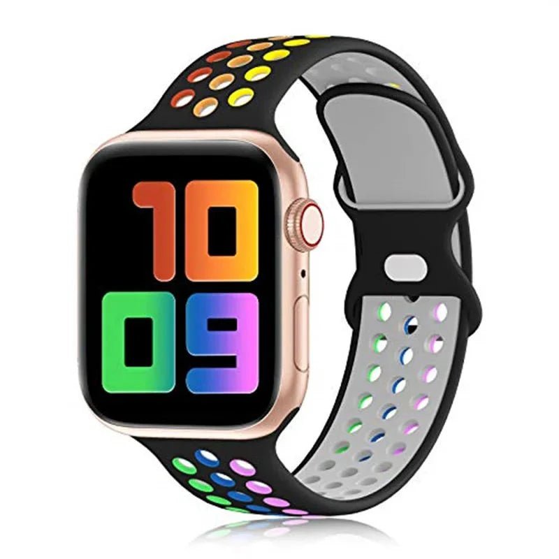 Apple Watch Modernes Sport Armband - 5 6 7 8 9 - 38 bis 45 mm, Silikon - Top Hüllen