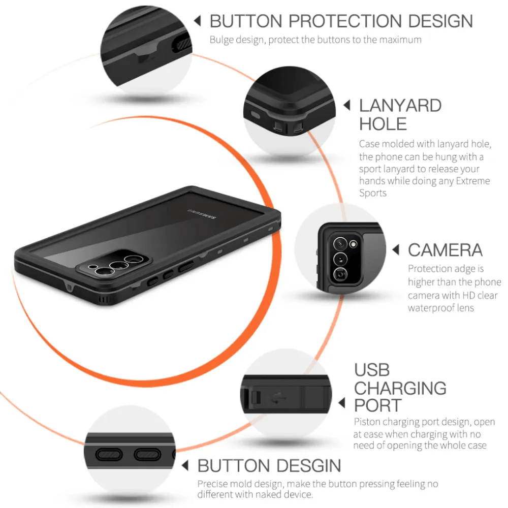 Galaxy S22/ S22 Plus/ S22 Ultra - IP68 Waterproof Case Outdoor Swimming Phone Cover - Top Hüllen