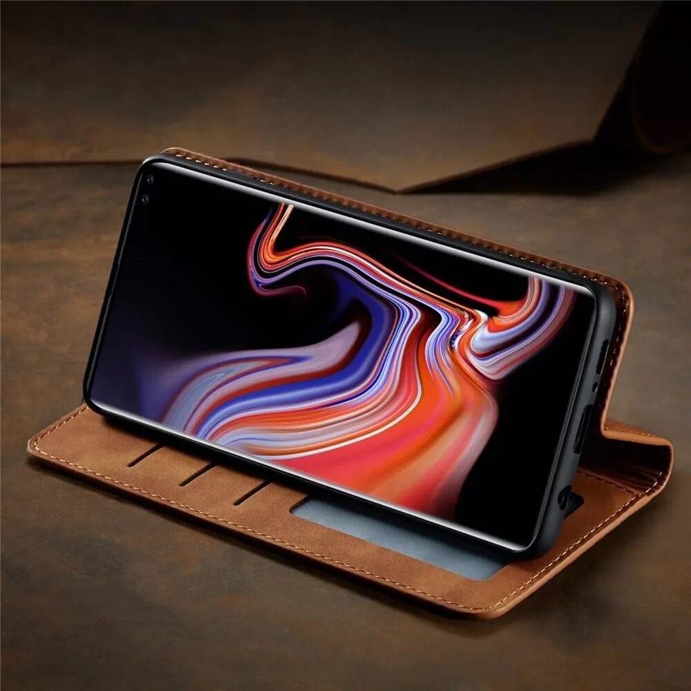 Galaxy S22/ S22 Plus/ S22 Ultra - Lederoptik Brieftasche Flip - Top Hüllen
