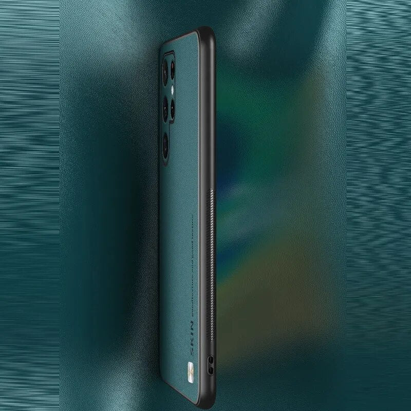 Galaxy S22/ S22 Plus/ S22 Ultra - Luxus Lederoptik Stoßfest - Top Hüllen