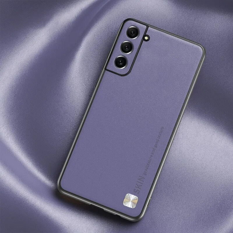 Galaxy S22/ S22 Plus/ S22 Ultra - Luxus Lederoptik Stoßfest - Top Hüllen