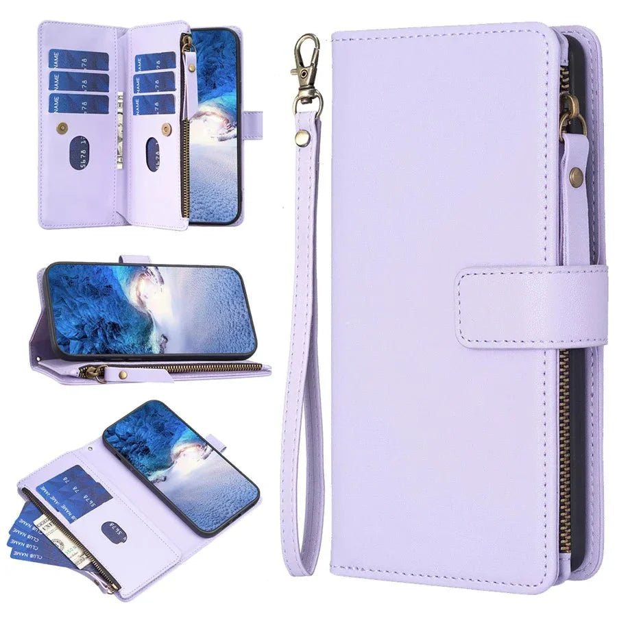 Galaxy S22/ S22 Plus/ S22 Ultra - Schutz Hülle mit Kartenfach/ Portemonnaie Display Schutz - Top Hüllen