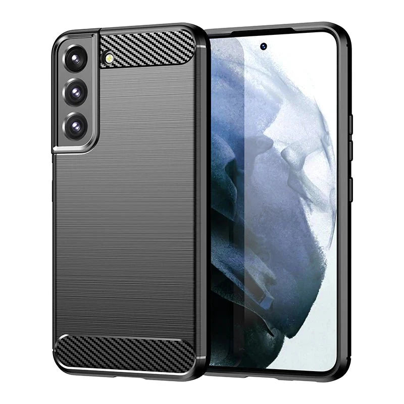 Galaxy S23/ S23 Plus/ S23 Ultra - Carbon Fiber TPU Weiche Handy Hülle - Top Hüllen