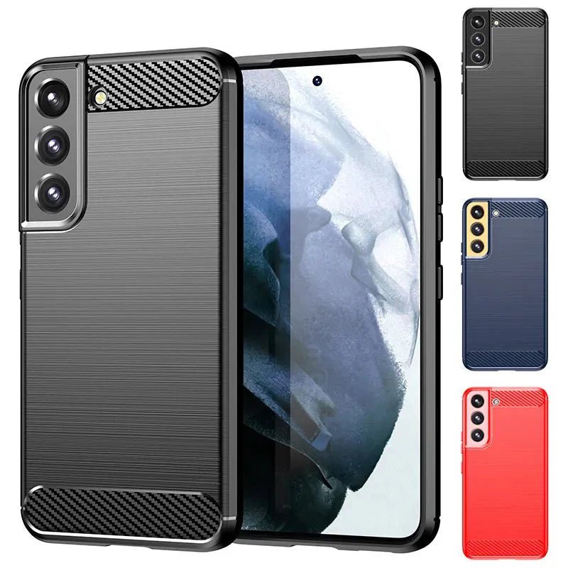Galaxy S23/ S23 Plus/ S23 Ultra - Carbon Fiber TPU Weiche Handy Hülle - Top Hüllen