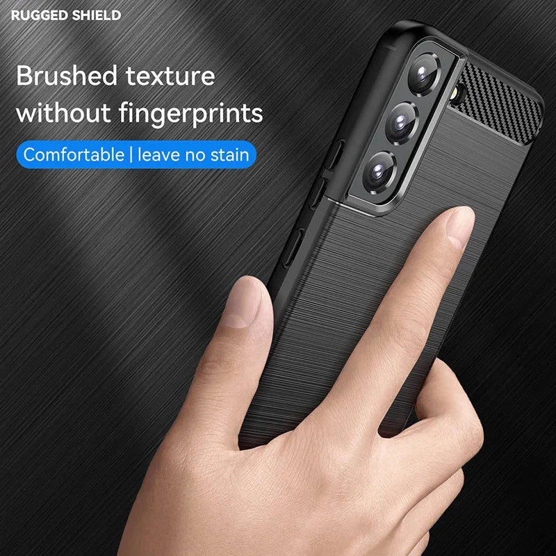 Galaxy S23/ S23 Plus/ S23 Ultra - Carbon Fiber TPU Weiche Handy Hülle - Top Hüllen
