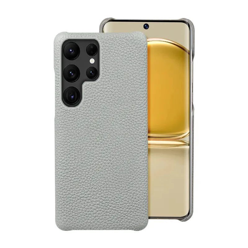 Galaxy S23/ S23 Plus/ S23 Ultra - Elegante Lederoptik Schutz Hülle Stoßfest - Top Hüllen
