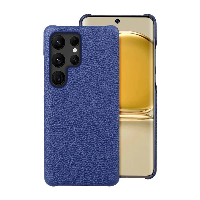 Galaxy S23/ S23 Plus/ S23 Ultra - Elegante Lederoptik Schutz Hülle Stoßfest - Top Hüllen