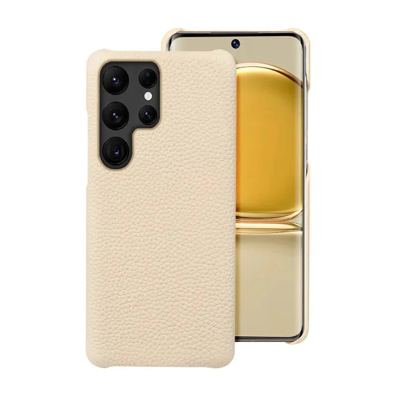 Galaxy S23/ S23 Plus/ S23 Ultra - Elegante Lederoptik Schutz Hülle Stoßfest - Top Hüllen