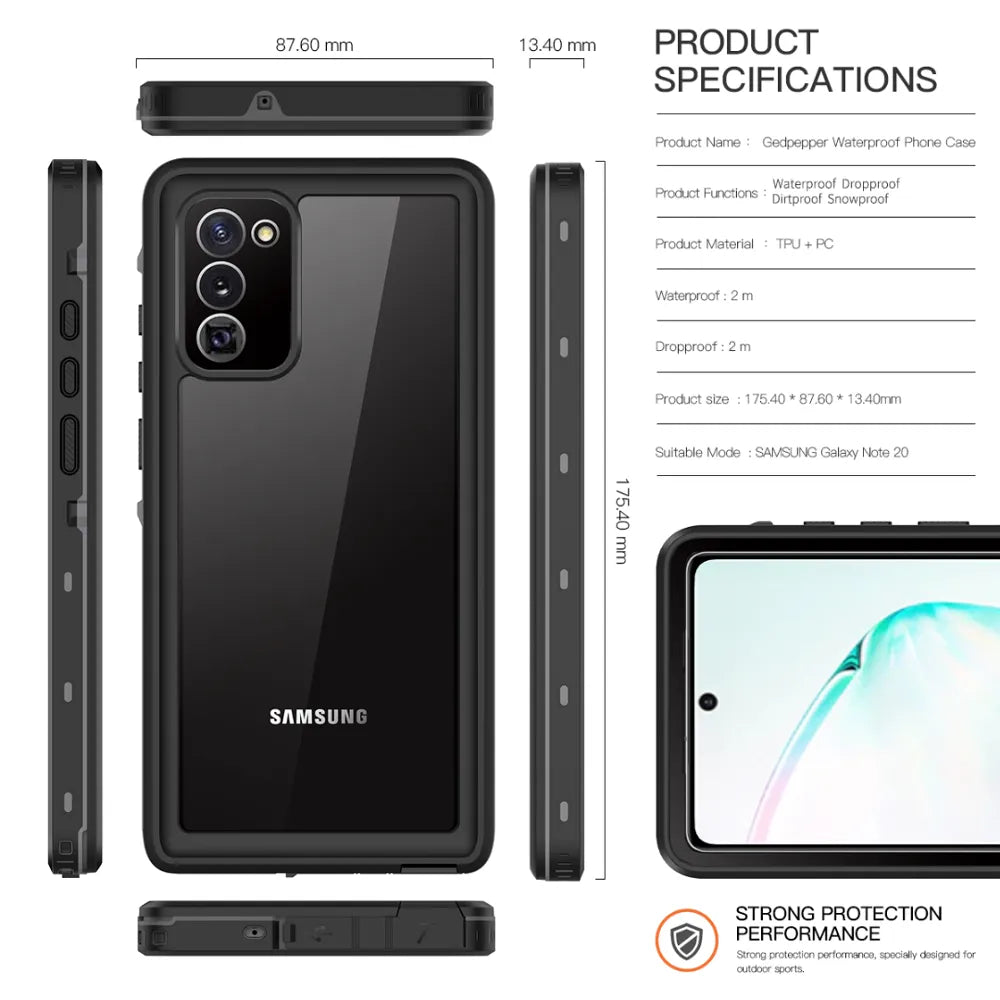 Galaxy S23/ S23 Plus/ S23 Ultra - IP68 Waterproof Case Outdoor Swimming Phone Cover - Top Hüllen