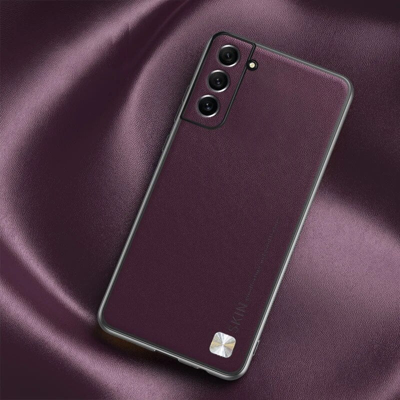 Galaxy S23/ S23 Plus/ S23 Ultra - Luxus Lederoptik Stoßfest - Top Hüllen