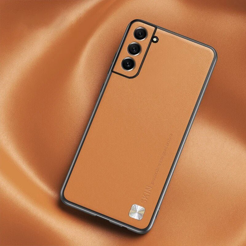 Galaxy S23/ S23 Plus/ S23 Ultra - Luxus Lederoptik Stoßfest - Top Hüllen