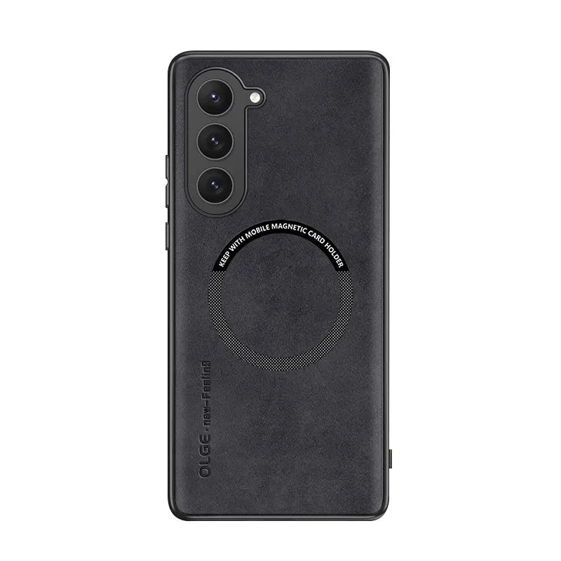 Galaxy S23 / S23 Plus/ S23 Ultra - MagSafe Lederoptik Schutz Hülle, Kabellose Ladung, Soft - Top Hüllen