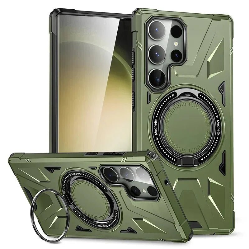 Galaxy S23/ S23 Plus/ S23 Ultra - MagSafe Robuste Schutz Hülle Bumper, mit Ring - Top Hüllen