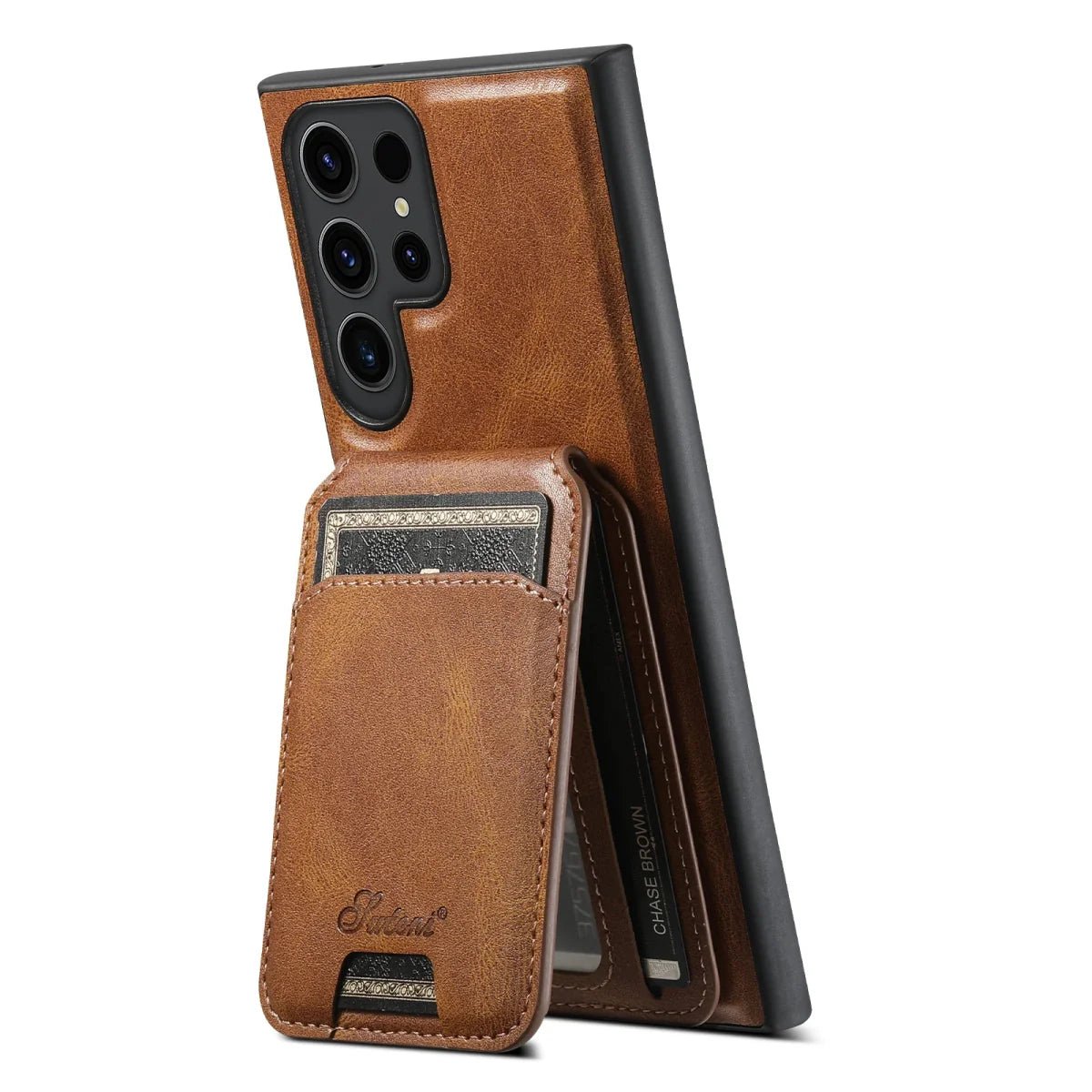 Galaxy S24/ S24 Plus/ S24 Ultra - Lederoptik Hülle mit Magnetischer Brieftasche - Top Hüllen