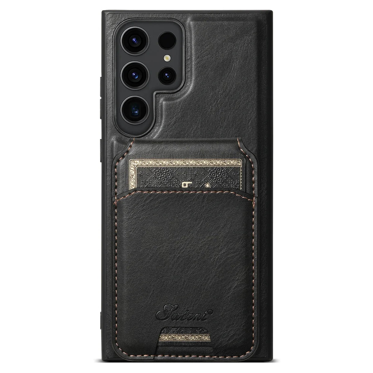 Galaxy S24/ S24 Plus/ S24 Ultra - Lederoptik Hülle mit Magnetischer Brieftasche - Top Hüllen