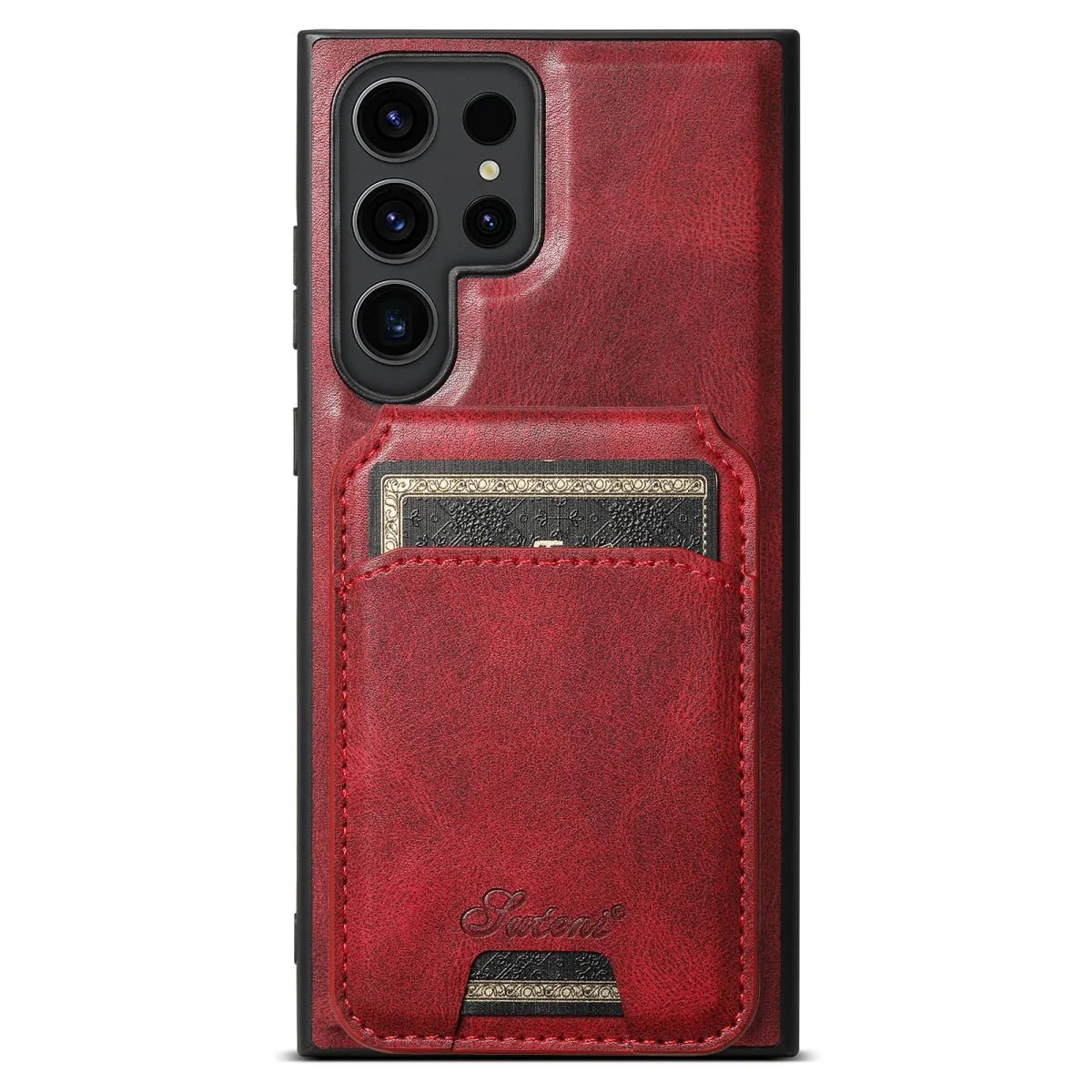 Galaxy S24/ S24 Plus/ S24 Ultra - Lederoptik Hülle mit Magnetischer Brieftasche - Top Hüllen