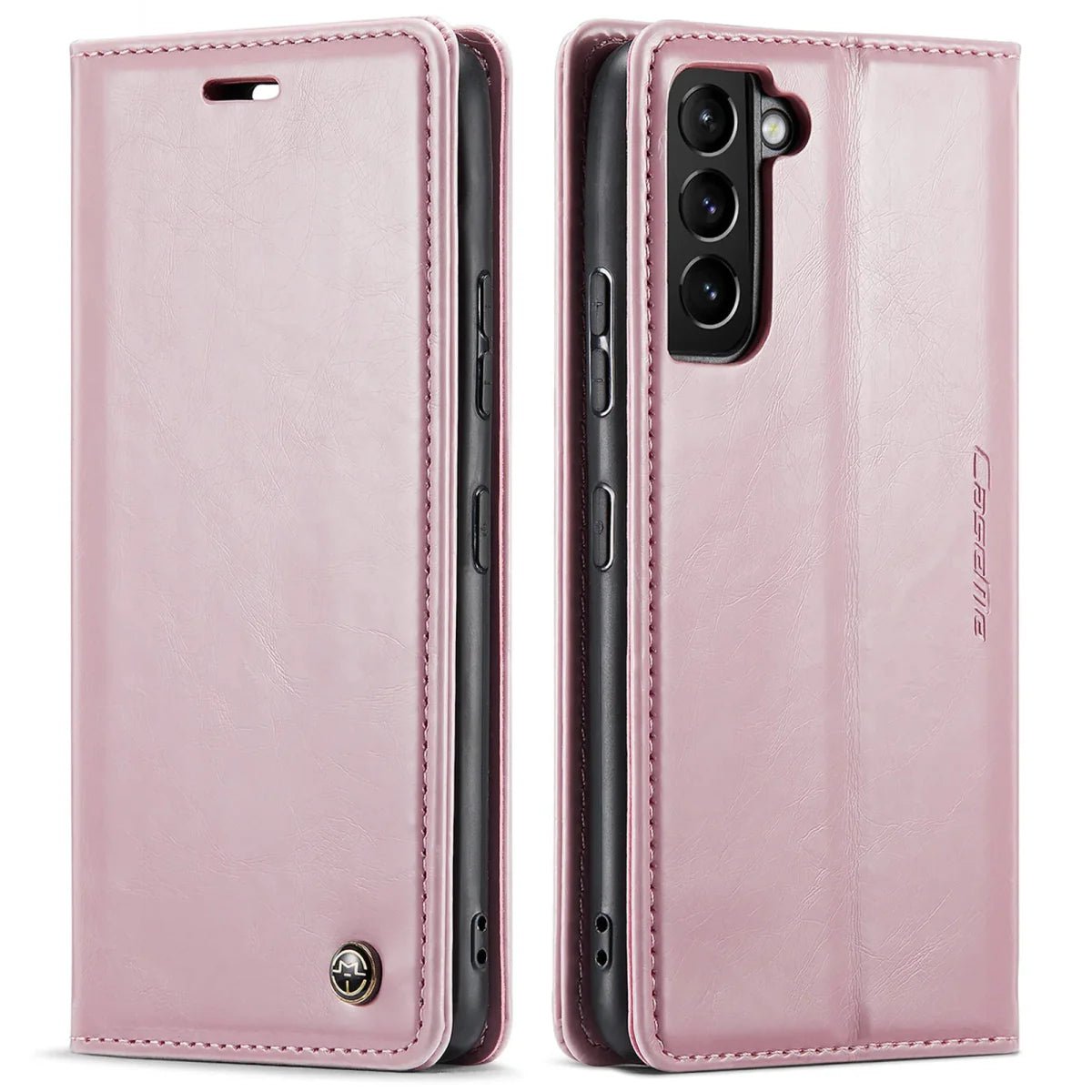 Galaxy S24/ S24 Plus/ S24 Ultra - Lederoptik Schutz Hülle mit Kartenfach - Top Hüllen