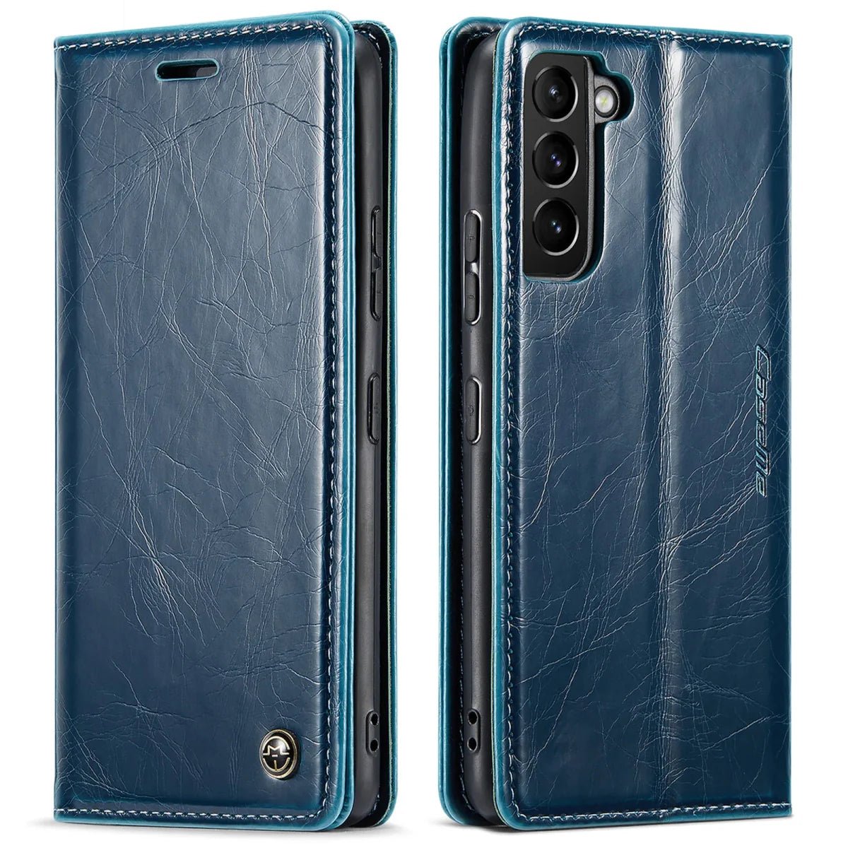 Galaxy S24/ S24 Plus/ S24 Ultra - Lederoptik Schutz Hülle mit Kartenfach - Top Hüllen