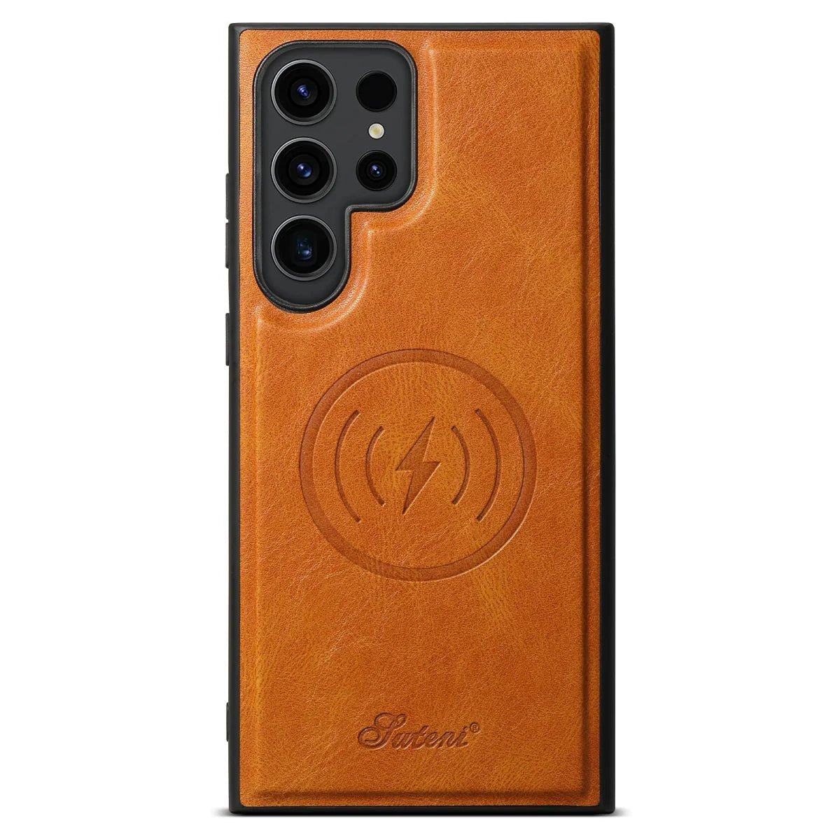 Galaxy S24/ S24 Plus/ S24 Ultra - Moderne Lederoptik Hülle Magnetisch - Top Hüllen
