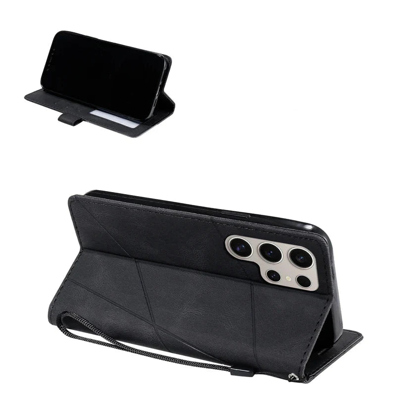 Galaxy S25/ S25 Plus/ S25 Ultra - Schutz Hülle Flip mit Kartenfach - Top Hüllen