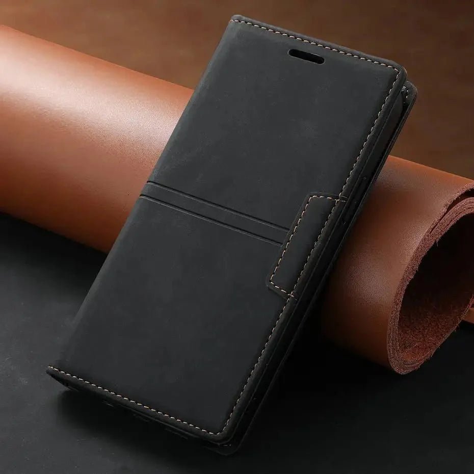 Google Pixel 7/ 7 Pro/ 7 A/ 8/ 8 A/ 8 Pro - Elegante Lederoptik Brieftasche Schutz Hülle mit Kartenfach - Top Hüllen