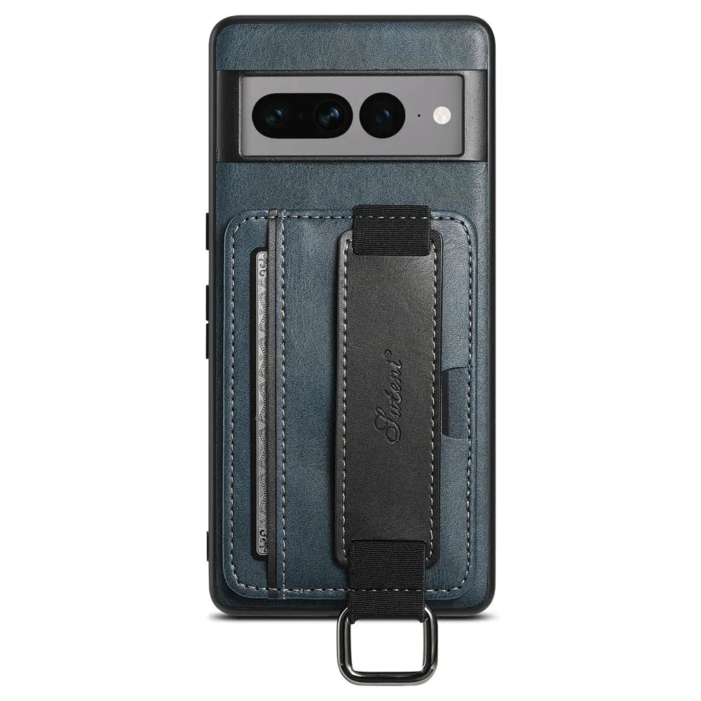 Google Pixel 7/ 7 Pro/ 7 A/ 8/ 8 Pro - Elegante Lederoptik Brieftasche Schutz Hülle mit Kartenfach - Top Hüllen
