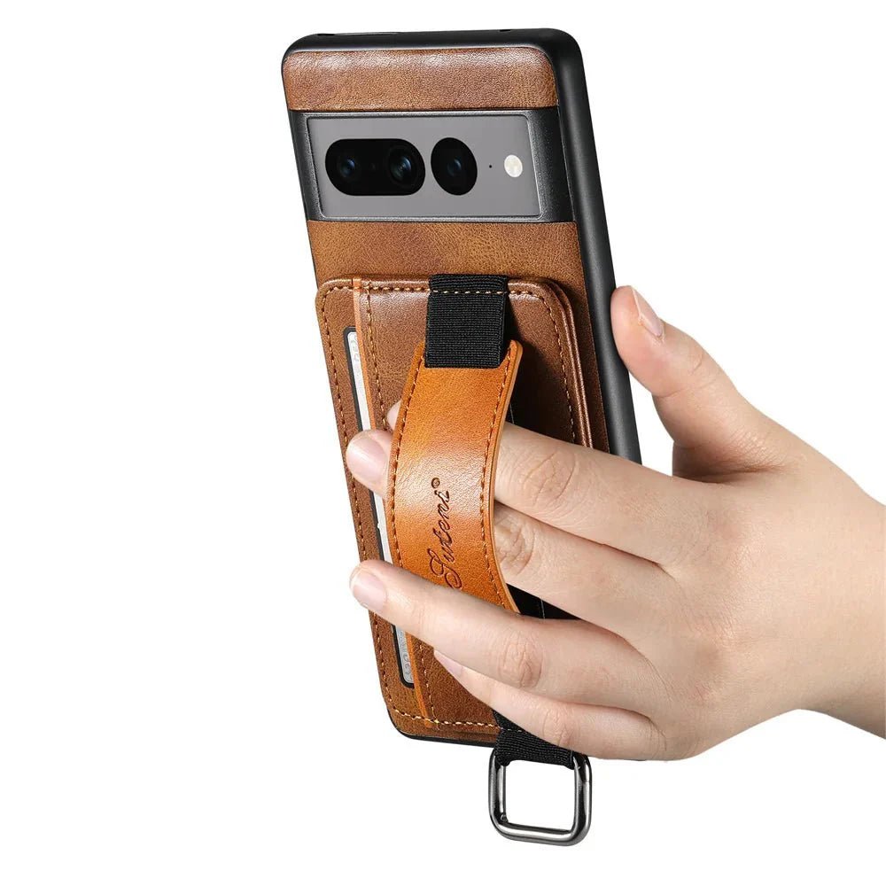Google Pixel 7/ 7 Pro/ 7 A/ 8/ 8 Pro - Elegante Lederoptik Brieftasche Schutz Hülle mit Kartenfach - Top Hüllen