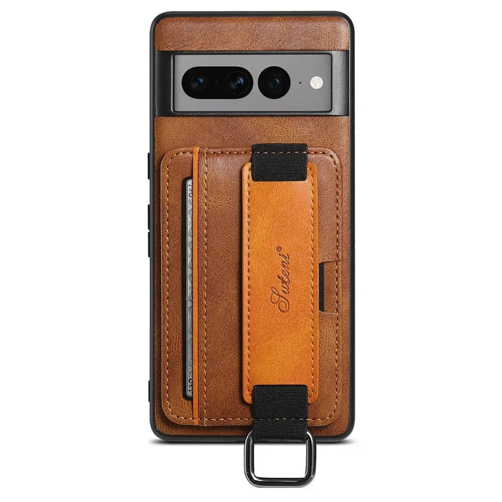 Google Pixel 7/ 7 Pro/ 7 A/ 8/ 8 Pro - Elegante Lederoptik Brieftasche Schutz Hülle mit Kartenfach - Top Hüllen