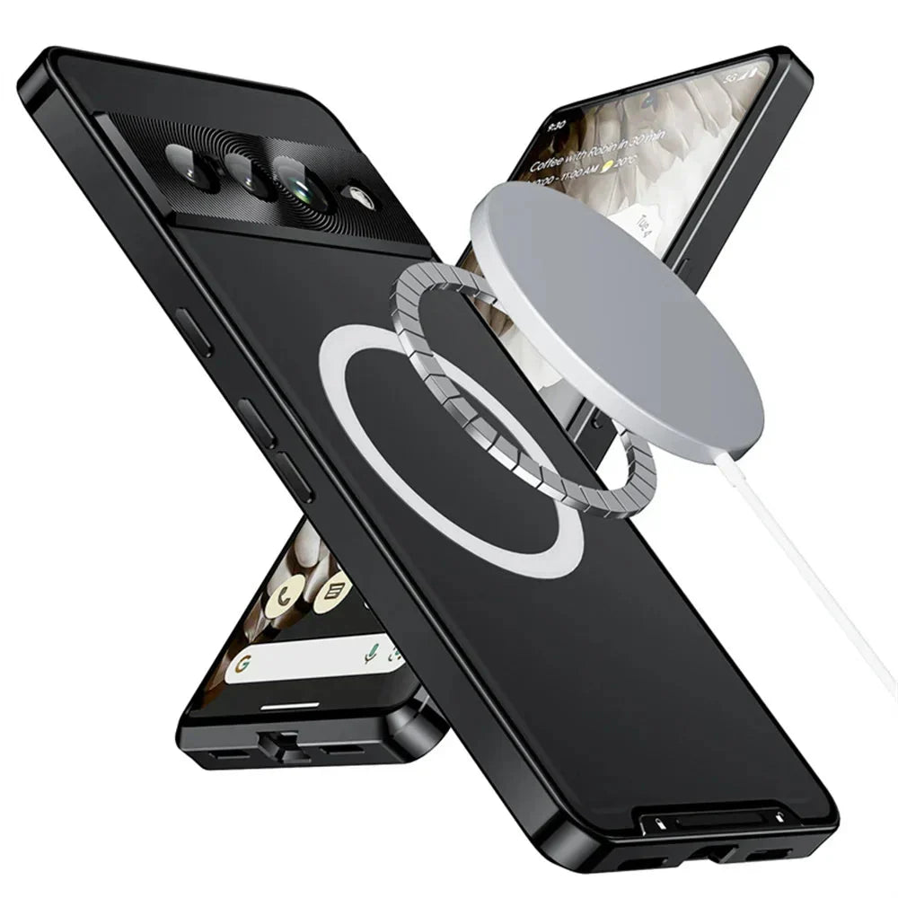 Google Pixel 7/ 7 Pro/ 7 A/ 8/ 8 Pro - MagSafe Aluminium Panzerung Schutz Hülle - Top Hüllen