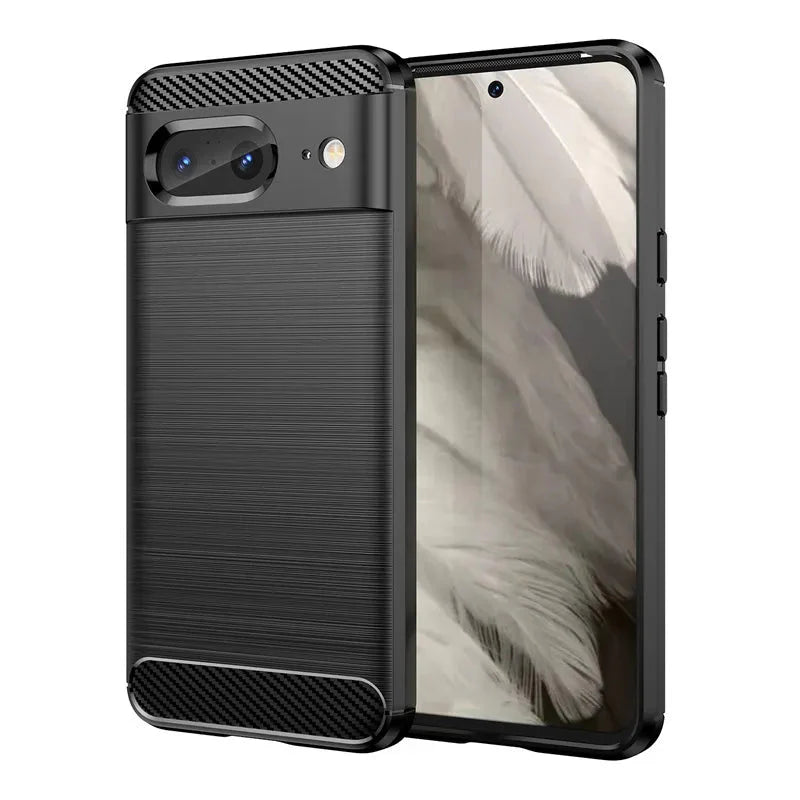 Google Pixel 8/ 8 Pro - Handyhülle Crystal Hochwertige Ultradünne Bumper Kohlefaser Schutzhülle Cover TPU - Top Hüllen