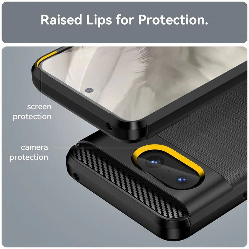 Google Pixel 8/ 8 Pro - Handyhülle Crystal Hochwertige Ultradünne Bumper Kohlefaser Schutzhülle Cover TPU - Top Hüllen