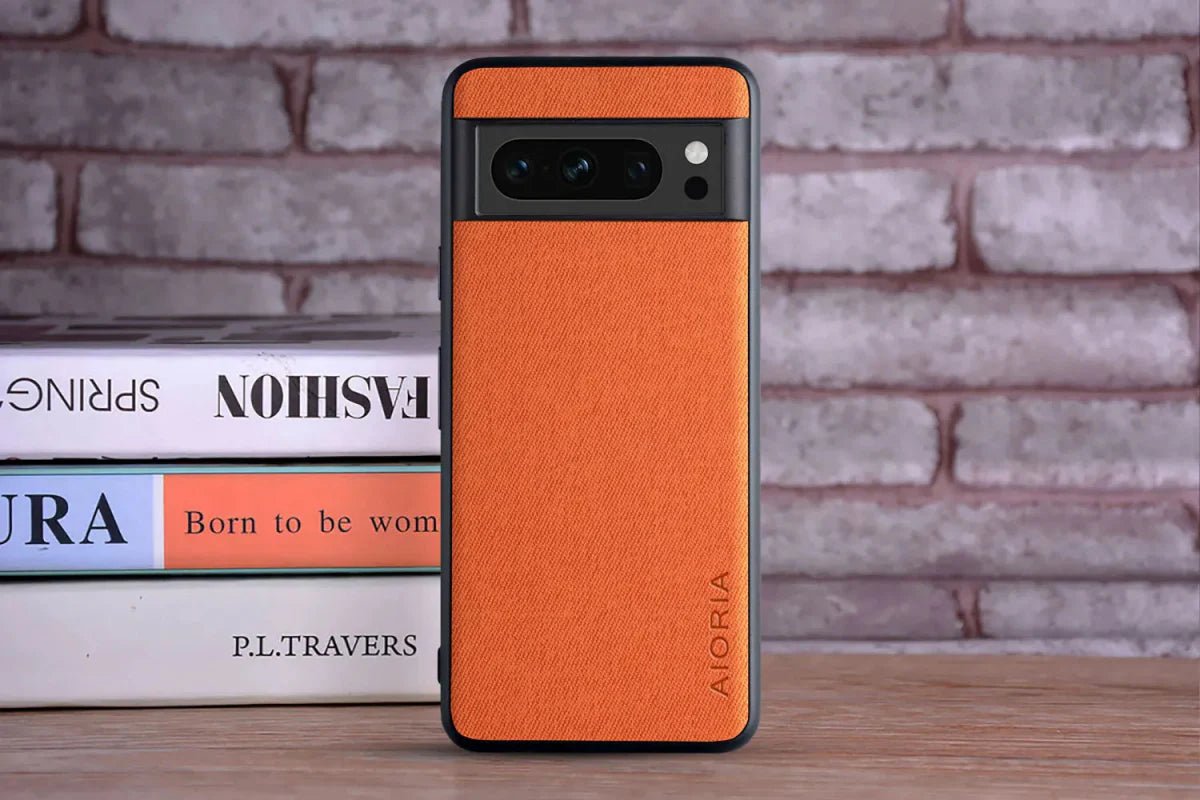 Google Pixel 8/ 8 Pro - Luxus Trend Textil Stoff Lederoptik Schutz Hülle - Top Hüllen
