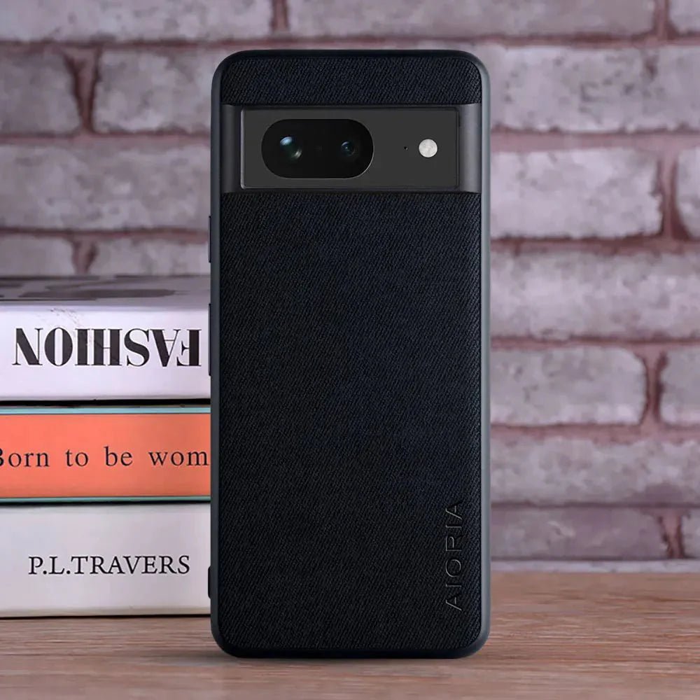 Google Pixel 8/ 8 Pro - Luxus Trend Textil Stoff Lederoptik Schutz Hülle - Top Hüllen