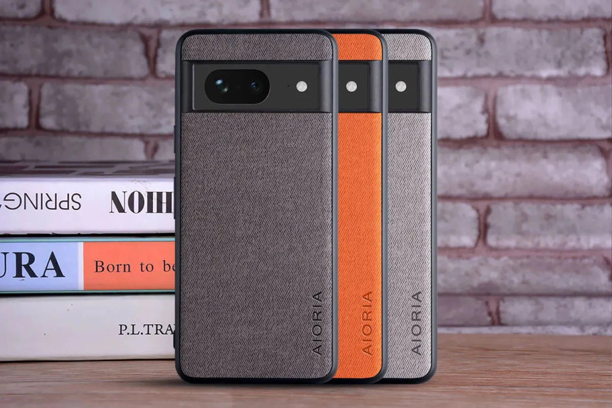 Google Pixel 8/ 8 Pro - Luxus Trend Textil Stoff Lederoptik Schutz Hülle - Top Hüllen