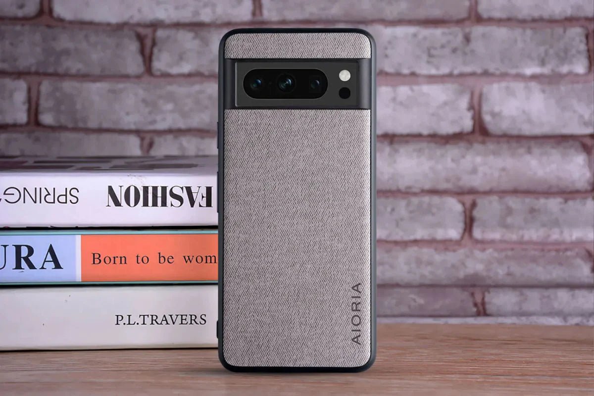 Google Pixel 8/ 8 Pro - Luxus Trend Textil Stoff Lederoptik Schutz Hülle - Top Hüllen