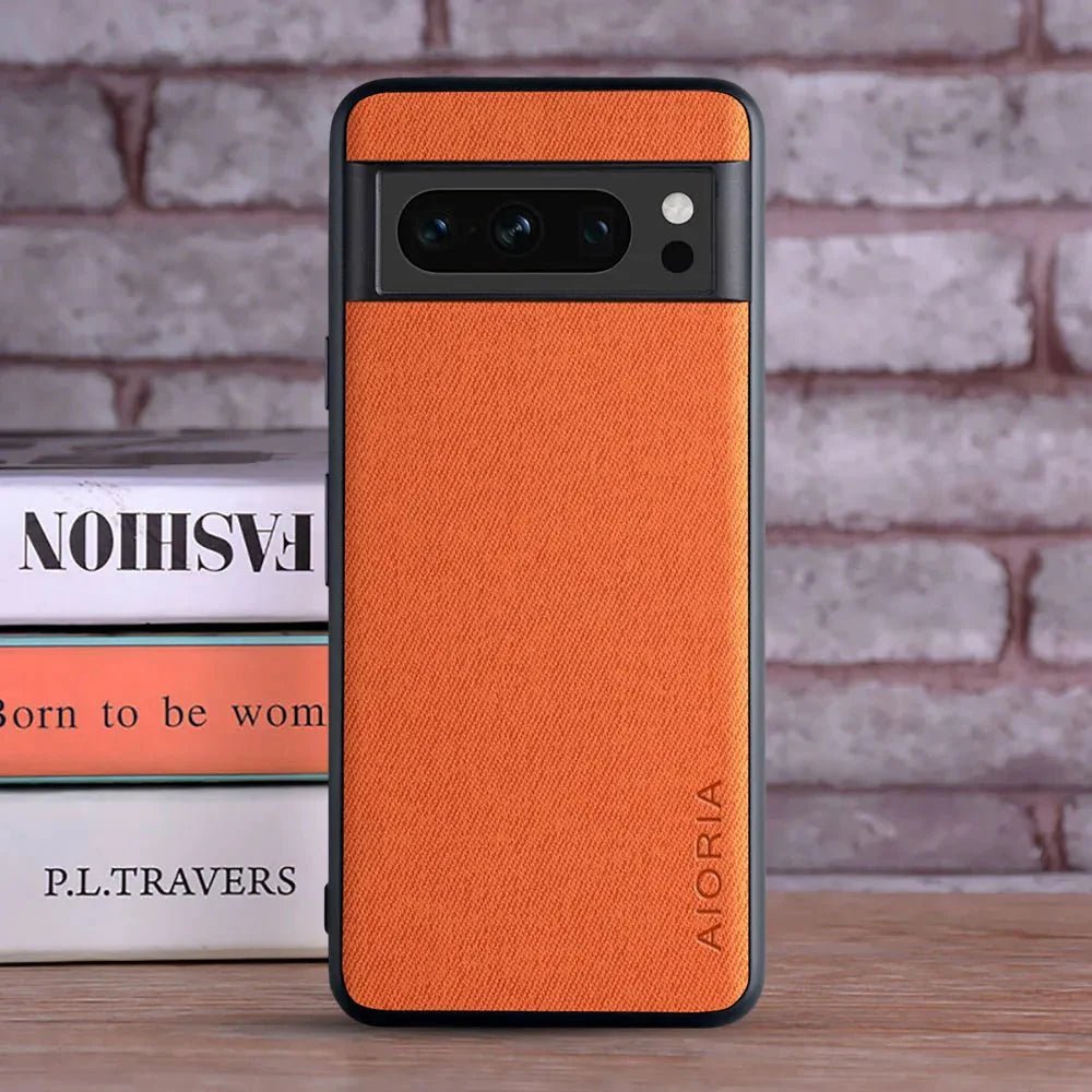 Google Pixel 8/ 8 Pro - Luxus Trend Textil Stoff Lederoptik Schutz Hülle - Top Hüllen
