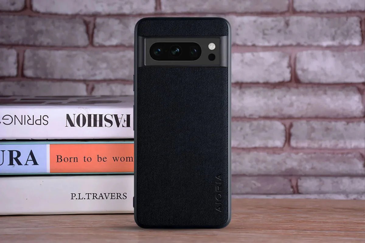 Google Pixel 8/ 8 Pro - Luxus Trend Textil Stoff Lederoptik Schutz Hülle - Top Hüllen