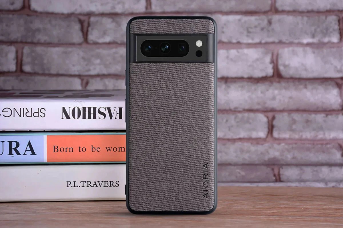 Google Pixel 8/ 8 Pro - Luxus Trend Textil Stoff Lederoptik Schutz Hülle - Top Hüllen