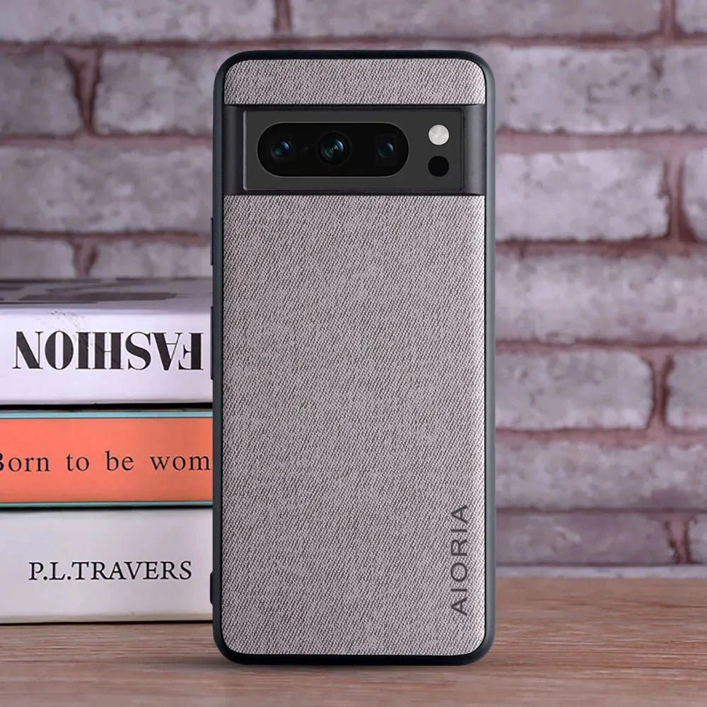 Google Pixel 8/ 8 Pro - Luxus Trend Textil Stoff Lederoptik Schutz Hülle - Top Hüllen