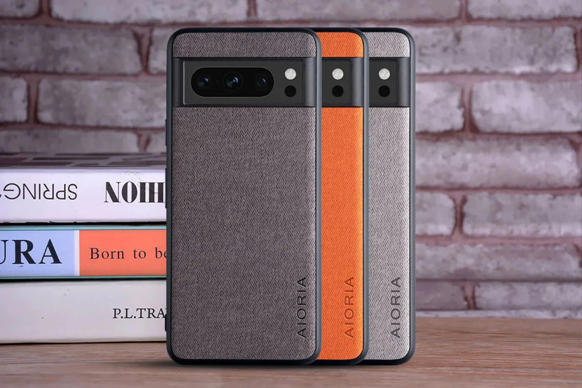 Google Pixel 8/ 8 Pro - Luxus Trend Textil Stoff Lederoptik Schutz Hülle - Top Hüllen
