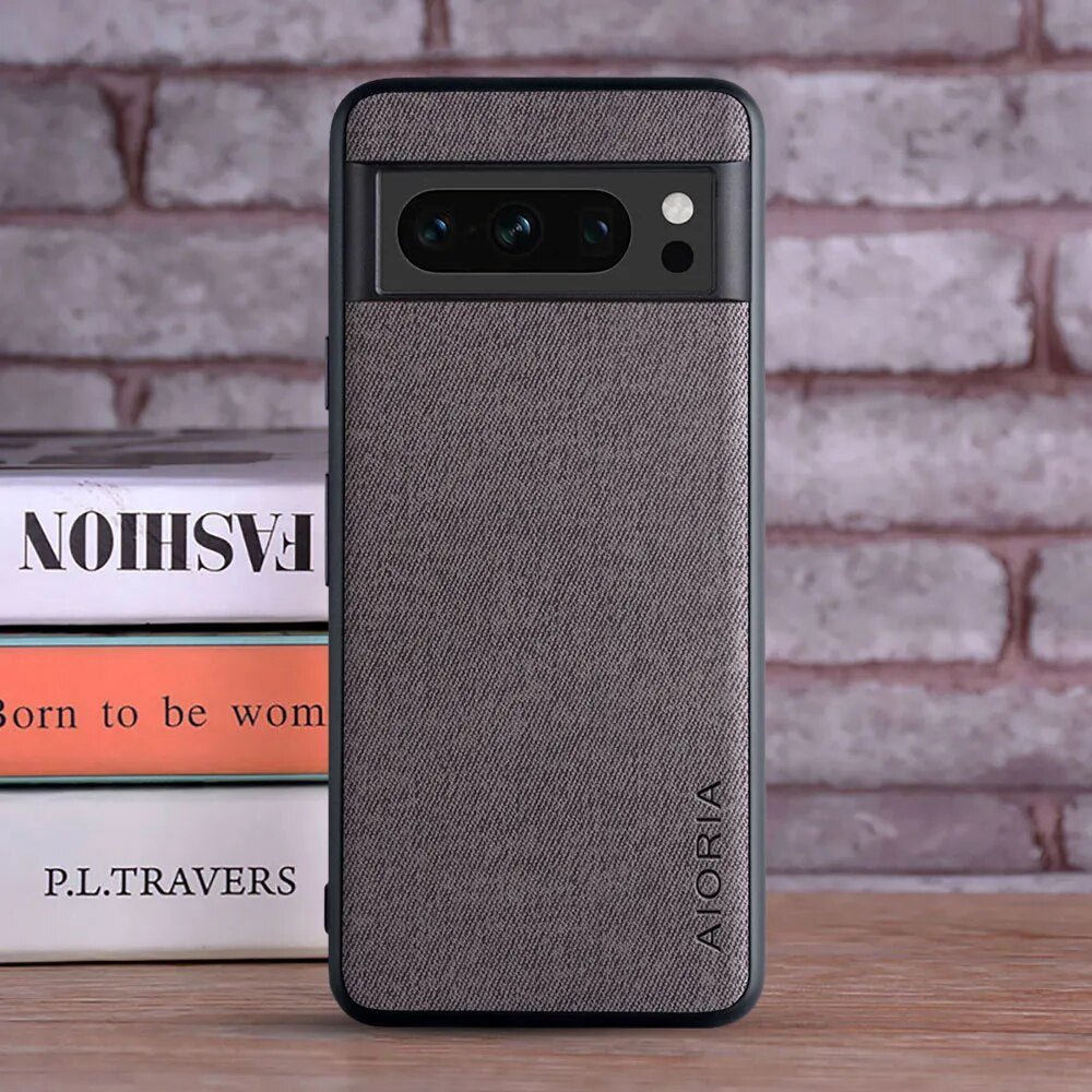 Google Pixel 8/ 8 Pro - Luxus Trend Textil Stoff Lederoptik Schutz Hülle - Top Hüllen