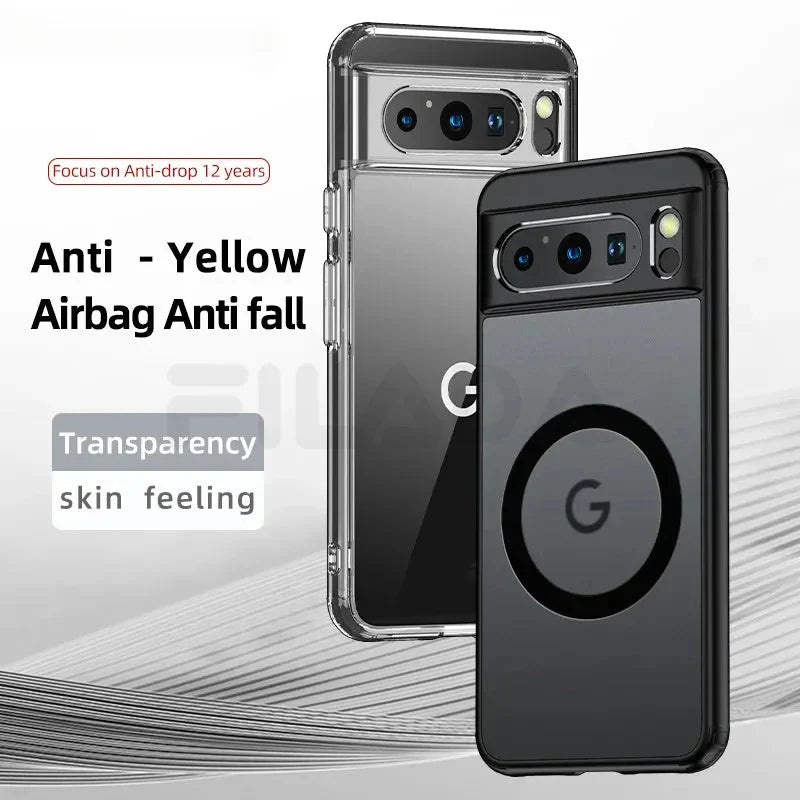 Google Pixel 8/ 8 Pro - Magnetische Hülle Stoßfest und Kabelloses Laden - Top Hüllen