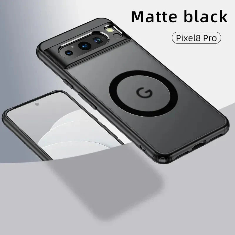 Google Pixel 8/ 8 Pro - Magnetische Hülle Stoßfest und Kabelloses Laden - Top Hüllen