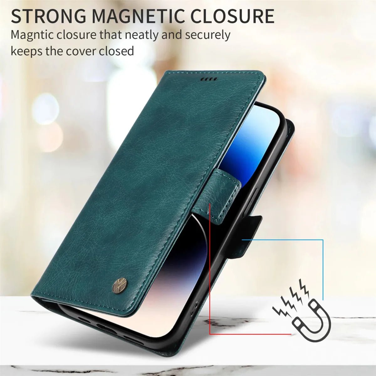 Google Pixel 9/ 9 Pro - Klapp Schutz Hülle, Magnetischer Clip, Kartenfach - Top Hüllen