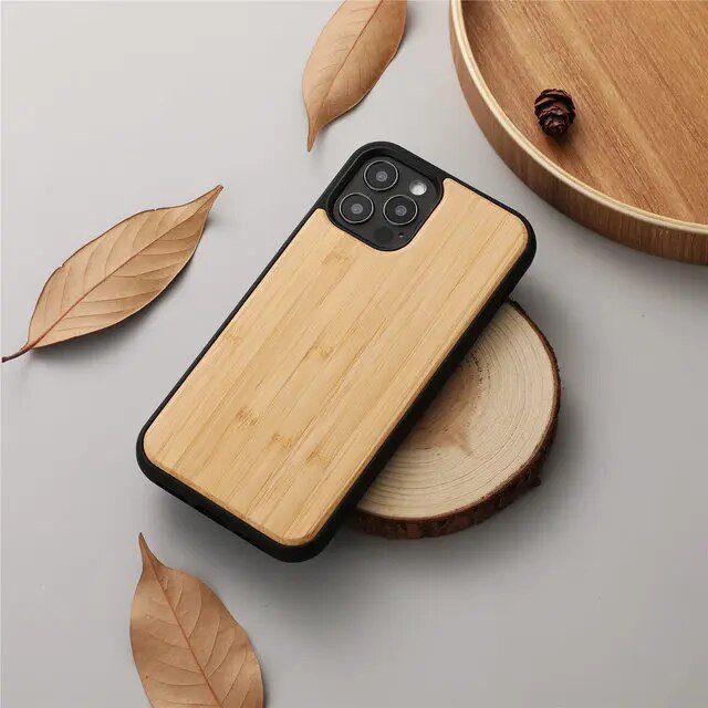 iPhone 13/ Mini/ Pro/ Pro Max - Holz Luxus Bambus Handy Hülle Stoßfest - Top Hüllen