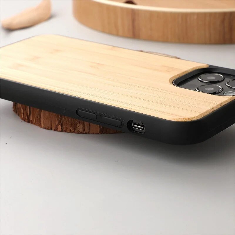 iPhone 13/ Mini/ Pro/ Pro Max - Holz Luxus Bambus Handy Hülle Stoßfest - Top Hüllen