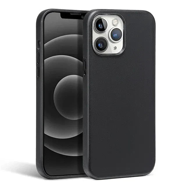 iPhone 13/ Pro/ Mini/ Pro Max - Lederoptik Hülle MagSafe, Stoßfest Bumper - Top Hüllen