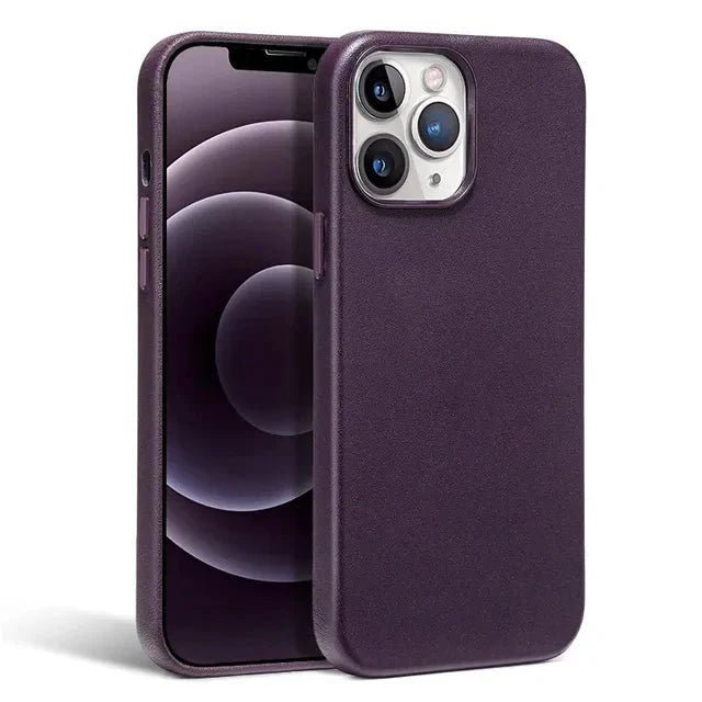 iPhone 13/ Pro/ Mini/ Pro Max - Lederoptik Hülle MagSafe, Stoßfest Bumper - Top Hüllen