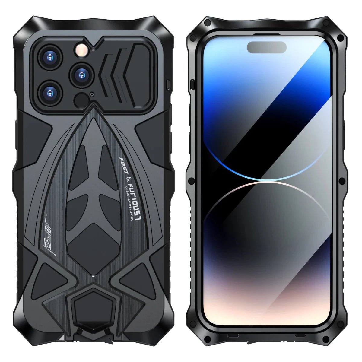 iPhone 13/ Pro/ Pro Max - Luxus Rüstung Metall Schutz Hülle Bumper, Display Panzerung - Top Hüllen