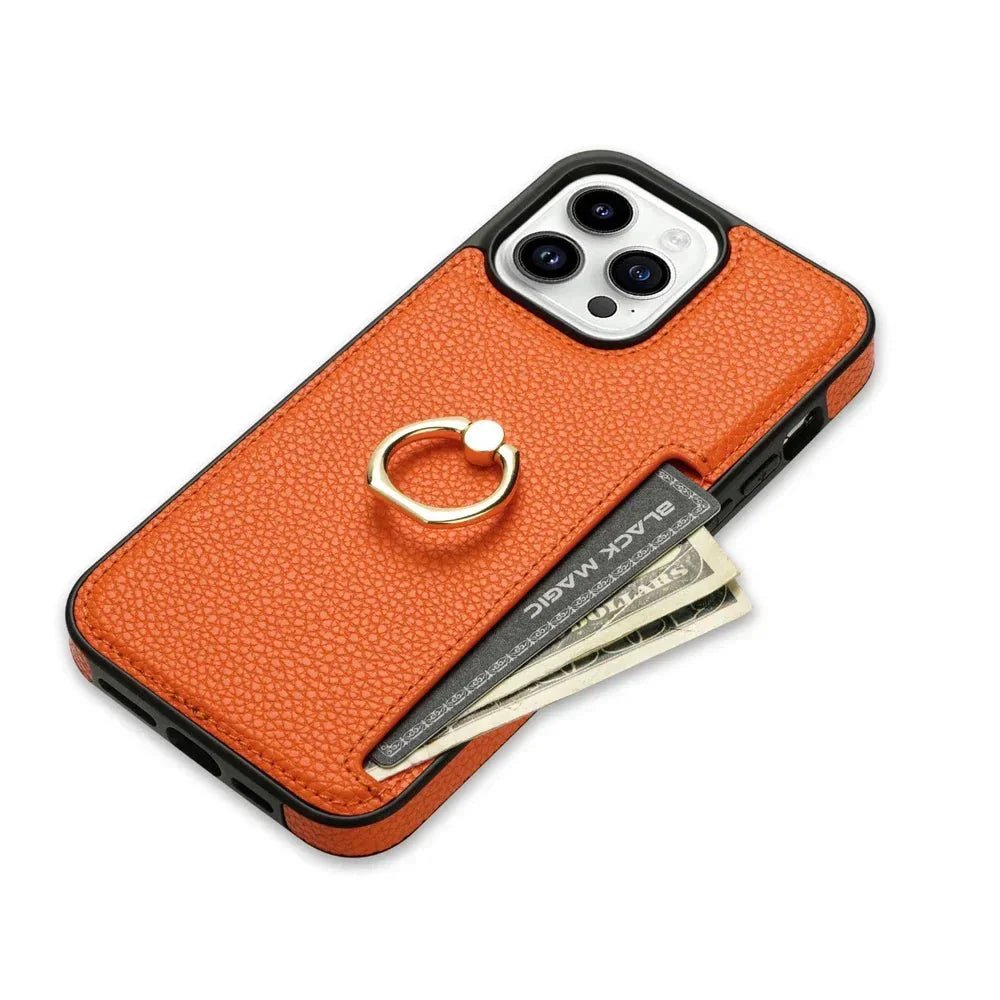 iPhone 13/ Pro/ Pro Max - Schutz Hülle mit Ring Halter und Kartenfach - Top Hüllen